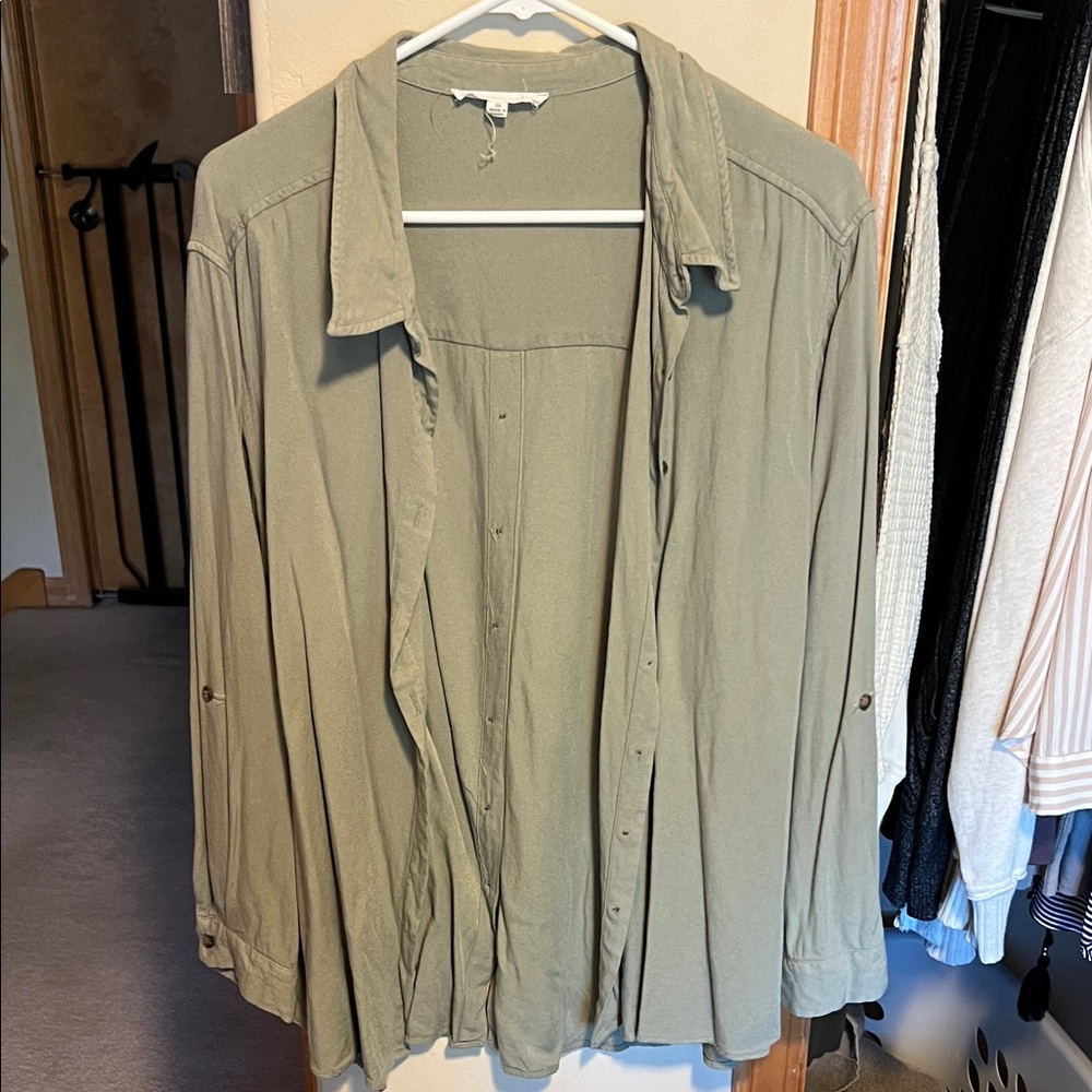 Olive Green Casual Shirt